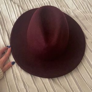 Maroon felt hat